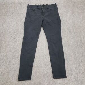 Express Jeans Womens 8 Black Skinny Jeggings Mid Rise Denim Stretch Ladies 30x26